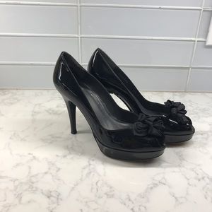 Black Patton leather Stuart Weitzman  heels.